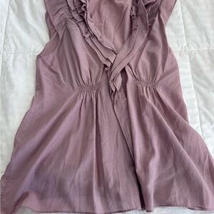 BCBGMaxAzria Pink Blouse with Ruffled Sailor Collar